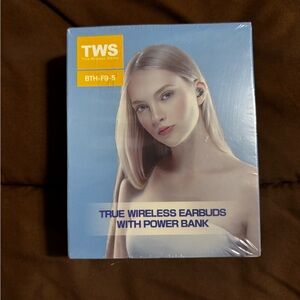 TWS Black True Wireless Earbuds with Power Bank